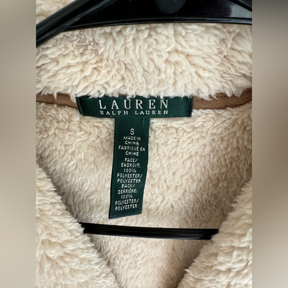 Ralph Lauren shearling faux suede vest. Women’s small. - Picture 2 of 4